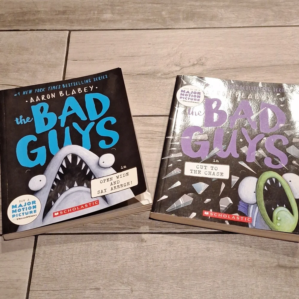 🍋‍🟩scholastic The Bad Guys Book Bundle🐧💘💐